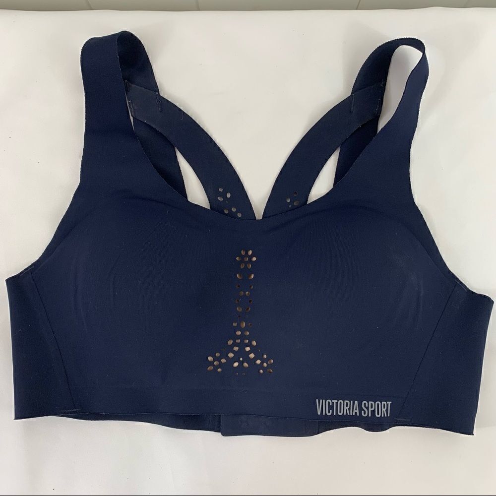 Victorias Secret Sport Angel Max Sport Bra 34B High Support Cross Back Blue